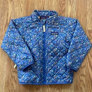 Patagonia Baby Nano Puff Jacket Floral Print Periwinkle Size 3T